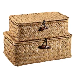 Kurv Tage med lokk stor Oppbevaring Og Kurver|Baderomsartikler