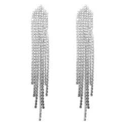 Hot Lange øredobber, silver ombre, Sølv Ørepynt