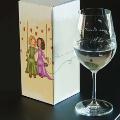 Clearance Lykketegning - Å ha en venn, Rødvinsglass 625 ml Glass