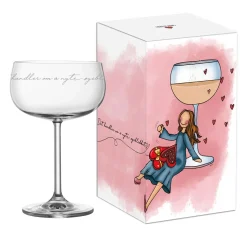 Sale Lykketegning - Det handler om å nyte øyeblikket, Champagneglass Glass