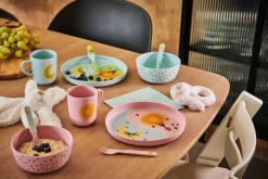 Sale Lykketegning - God morgen/ God natt Barnesett 35 cl rosa Servering|Servise