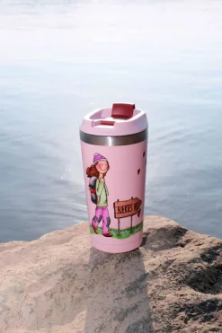 Sale Lykketegning - Hjertets vei Termokopp rosa Termokopper