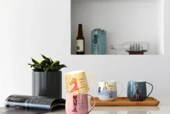 Discount Lykketegning - Konge Krus 40 cl grå Krus