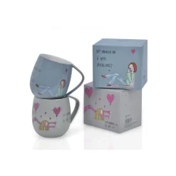 Clearance Lykketegning - Nyt Krus 40 cl blå Krus