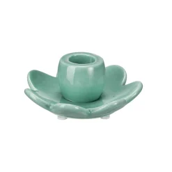 Sale Lysestake Blossom 9,5cm, grønn Lysestaker