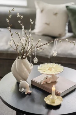 Sale Lysestake Flower 4 cm gul Lysestaker