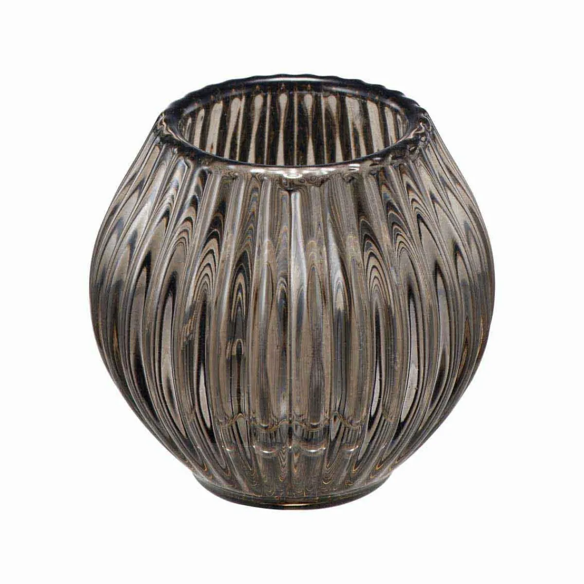 Lysestake Kombi Rille 7 cm grå Lysestaker