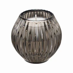 Lysestake Kombi Rille 7 cm grå Lysestaker