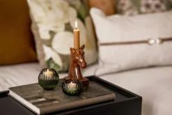 Lysestake Kombi Rille 7 cm grå Lysestaker