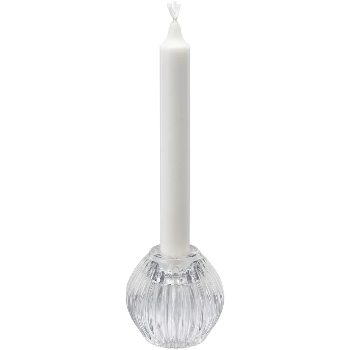 Lysestake Kombi Rille 7 cm klar Lysestaker