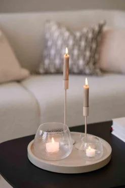 Clearance Lysestake Melina 18cm beige Lysestaker