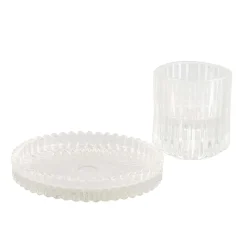 Sale Lysholder rille 9 cm klar Lysfat|Lysestaker