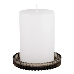 New Lysholder rille 9cm oliven Lysfat|Lysestaker