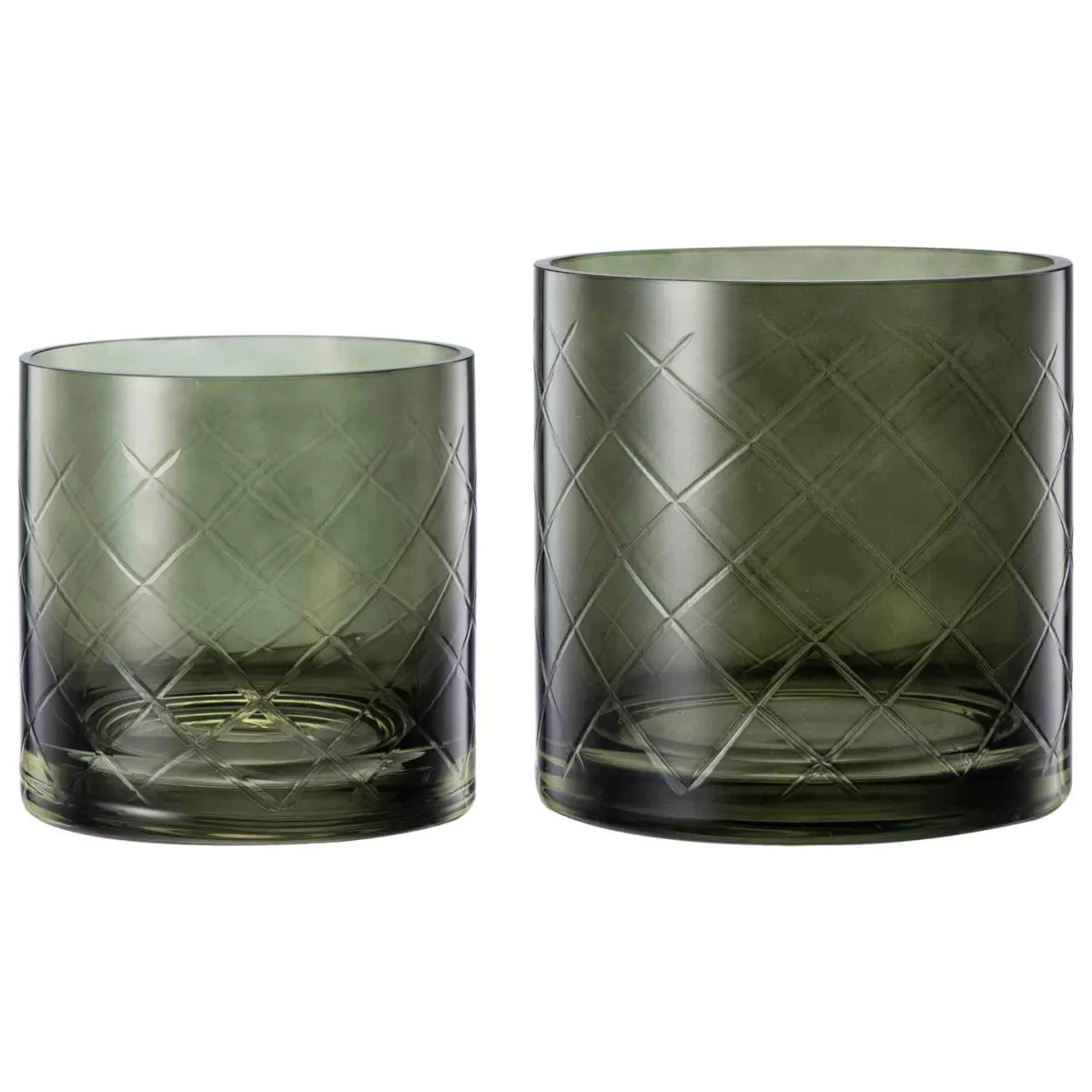 Online Lyslykt Billie rutet 10cm grønn Lykter