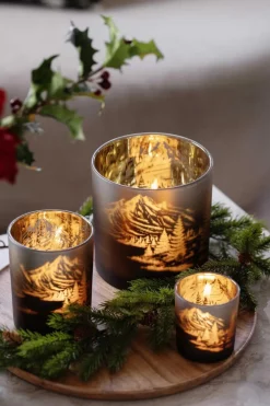 Hot Lyslykt vinterfjell 15cm Lykter|Julelys Og Lysestaker