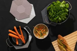 Clearance Modern House - Ime Gryteklut 2-pk sekskantet mørk grå Kjøkkentekstil