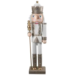 Discount Nøtteknekker 38 cm hvit Julepynt