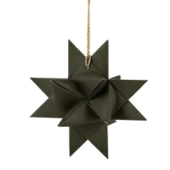 Online Papirstjerne 3D 2pk grønn Julekuler