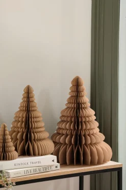 New Papirtre 15cm beige Julepynt