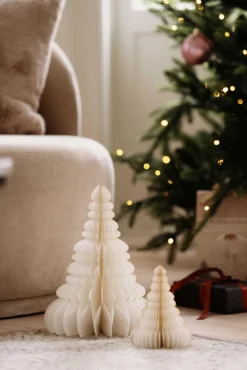 Hot Papirtre 15cm creme Julepynt