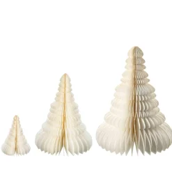 Outlet Papirtre H40cm creme Julepynt