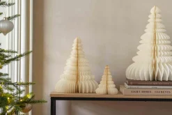 Outlet Papirtre H40cm creme Julepynt