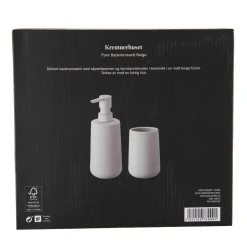 Hot Pure Baderomssett beige Baderomsartikler