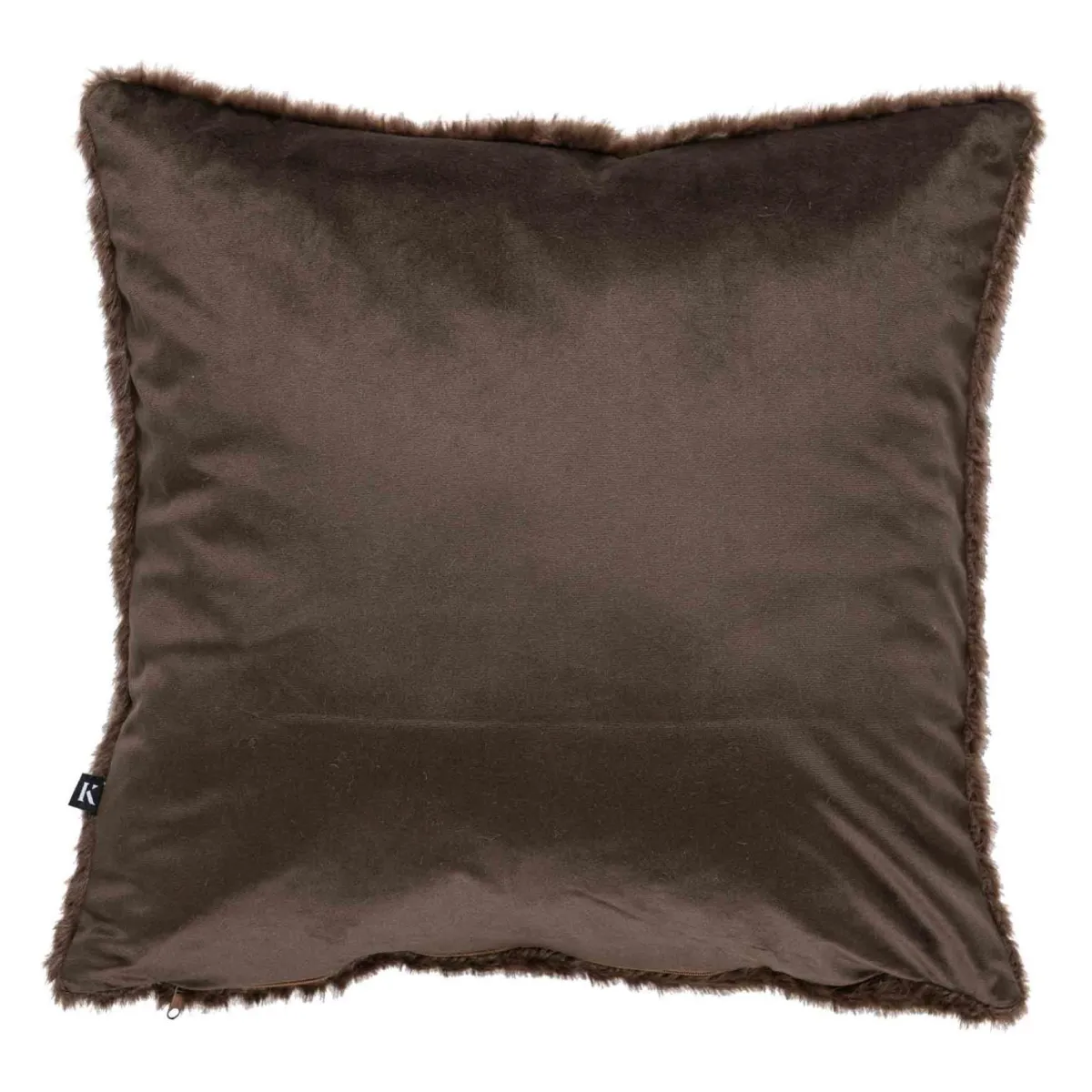 Online Putetrekk Faux fur grafisk 48x48cm brun Putetrekk|Juletekstil