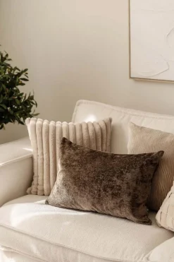 Online Putetrekk Faux fur striper 48x48cm Putetrekk