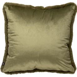 Online Putetrekk Faux fur 48x48cm, grønn Putetrekk