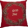 New Putetrekk God Jul krans 48x48 cm Putetrekk|Juletekstil