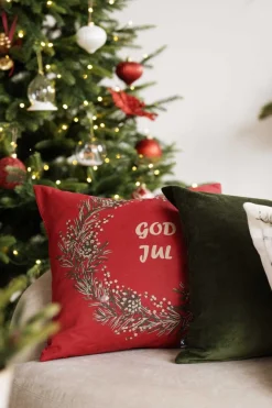 New Putetrekk God Jul krans 48x48 cm Putetrekk|Juletekstil