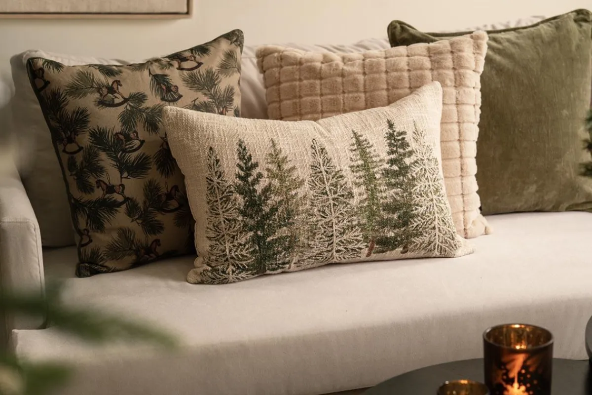 Hot Putetrekk Gullskog broderi 40x60cm Putetrekk|Juletekstil