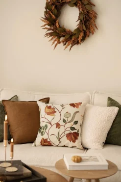 Putetrekk Herringbone 48x48cm brun Putetrekk