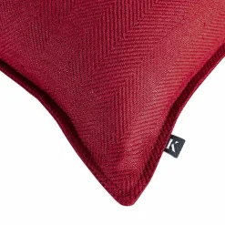 Discount Putetrekk Herringbone 48x48cm rød Putetrekk|Juletekstil