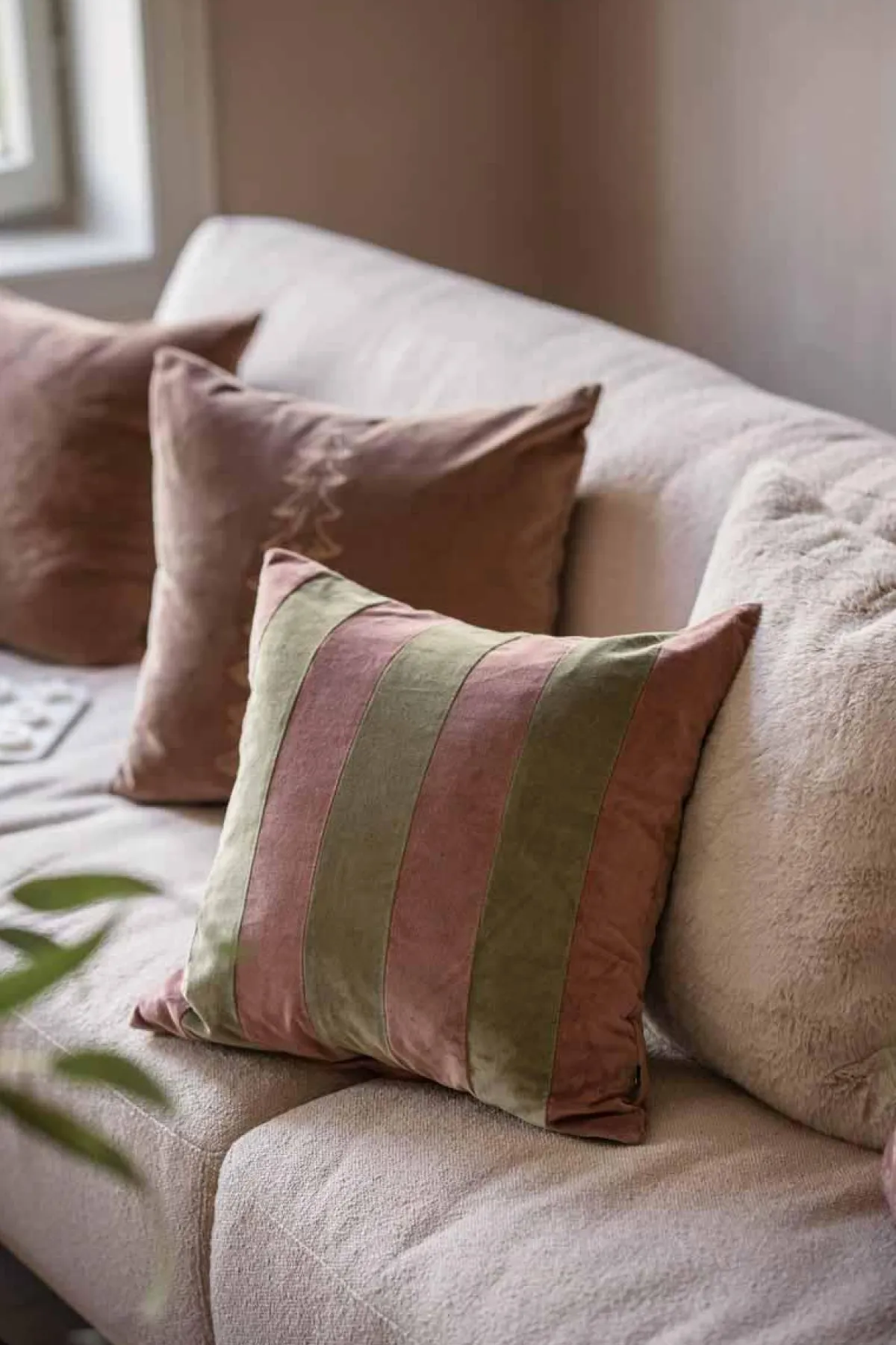 New Putetrekk juletre beige Putetrekk|Juletekstil