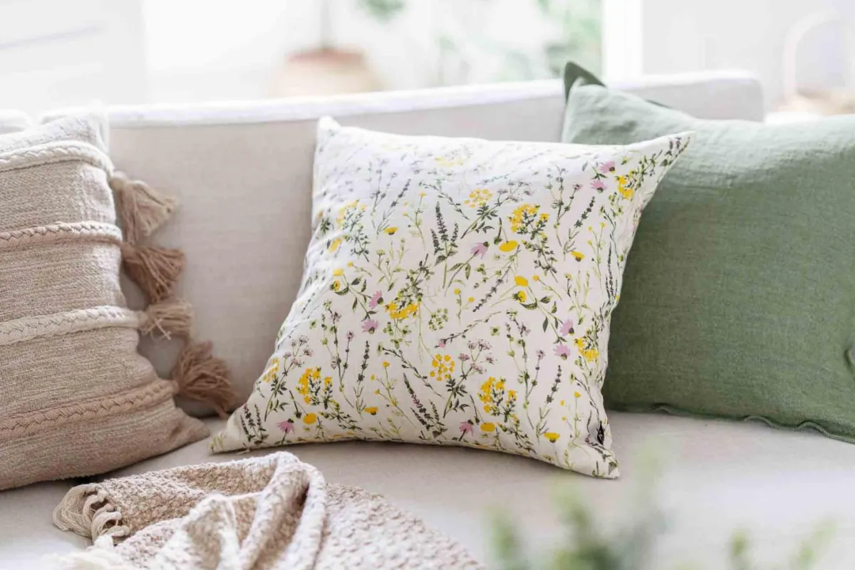 Putetrekk Markblomster 48x48cm Putetrekk