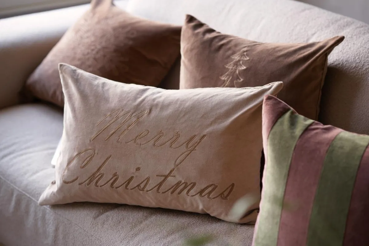 Online Putetrekk snøfnugg beige Putetrekk|Juletekstil