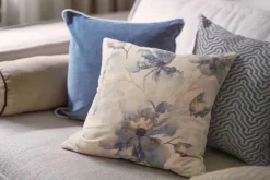 Discount Putetrekk Velur Blå blomst 48x48 cm Putetrekk