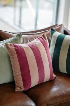 Outlet Putetrekk velur striper 48x48 cm, grønn Putetrekk