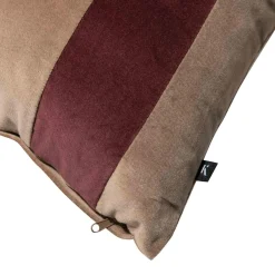 Hot Putetrekk velur striper 48x48 cm, burgunder Putetrekk