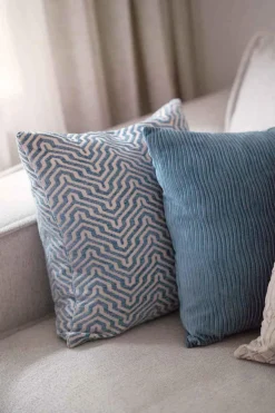 Clearance Putetrekk Waves 48x48 cm blå Putetrekk