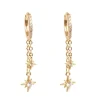 Outlet Øreringer med dinglende stjerner, gull Ørepynt