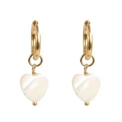 Outlet Øreringer, MOP, Gull Ørepynt