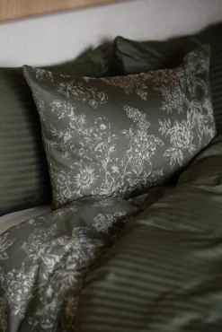 Outlet Sengesett Amalia Sateng 140x220 cm, grønn Gavetips