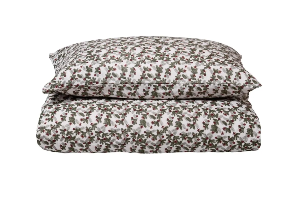 Outlet Sengesett Christmas Flanell 140x220 cm Juletekstil