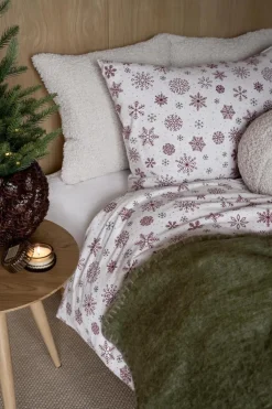 Best Sengesett Flanell Stars 140x220cm Juletekstil