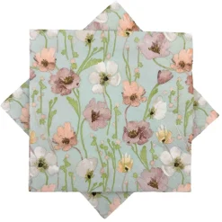 Outlet Serviett blomstring lys grønn Servietter