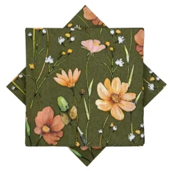 Best Serviett Bloom grønn Servietter