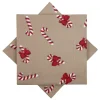 New Serviett Candy cane beige Servietter|Juleservietter